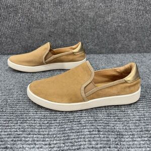 UGG Cas Suede Sneakers Shoes Womens 7.5 Tan Caramel Slip On Metallic 1019217